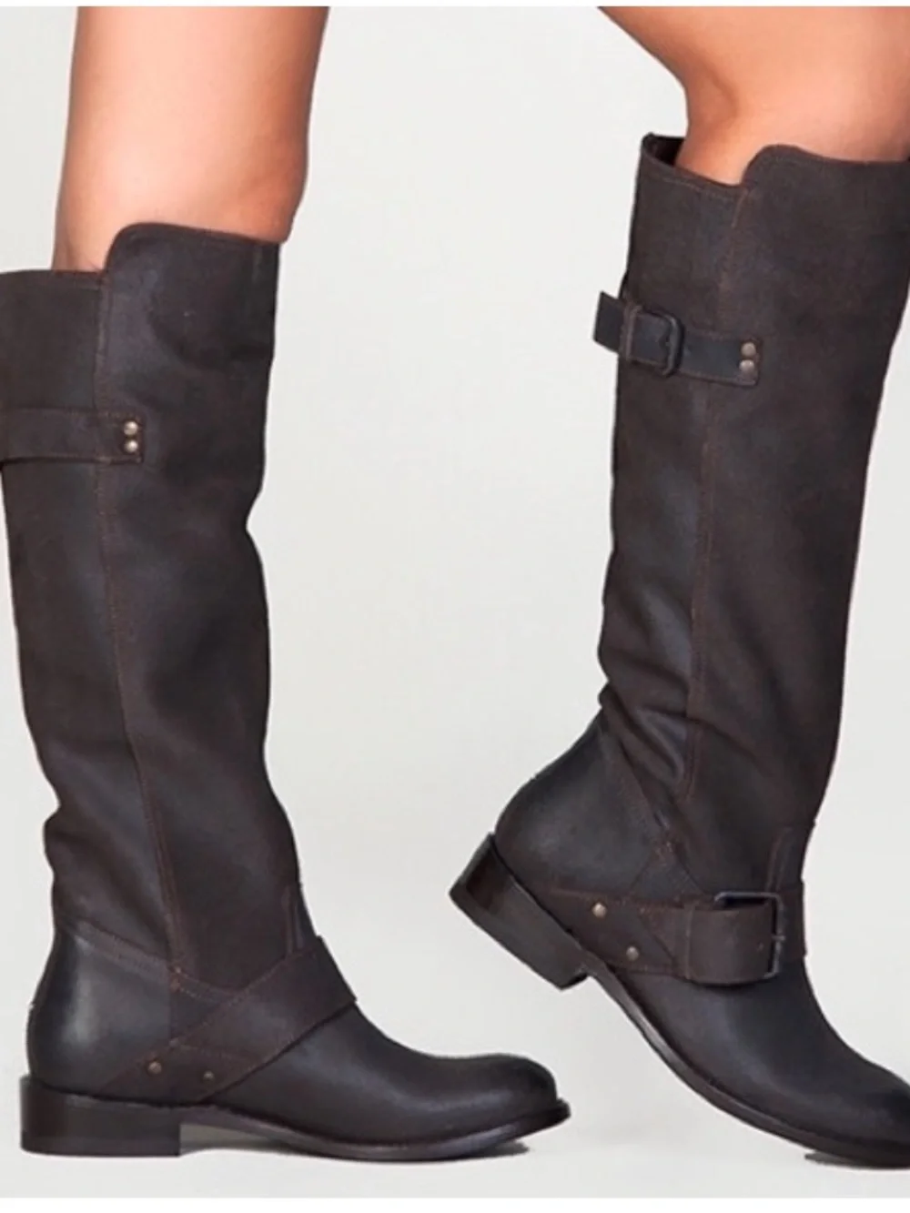 DV Dolce Vida Women's Dark Brown Knee-High Riding Boots Size 8